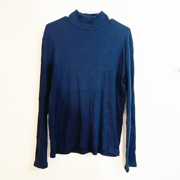 Lauren Ralph Lauren Turtleneck Pullover Sweater Men Size XL Blue Lightweight - Picture 1 of 10